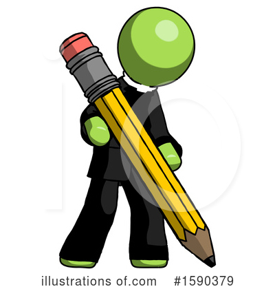 Royalty-Free (RF) Green Design Mascot Clipart Illustration by Leo Blanchette - Stock Sample #1590379