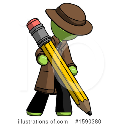 Royalty-Free (RF) Green Design Mascot Clipart Illustration by Leo Blanchette - Stock Sample #1590380