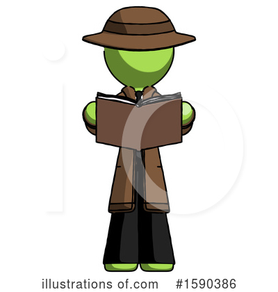 Royalty-Free (RF) Green Design Mascot Clipart Illustration by Leo Blanchette - Stock Sample #1590386