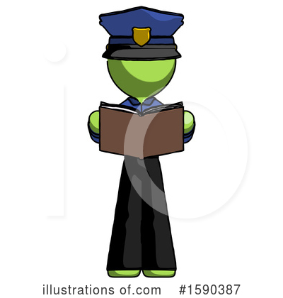 Royalty-Free (RF) Green Design Mascot Clipart Illustration by Leo Blanchette - Stock Sample #1590387