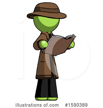 Royalty-Free (RF) Green Design Mascot Clipart Illustration by Leo Blanchette - Stock Sample #1590389