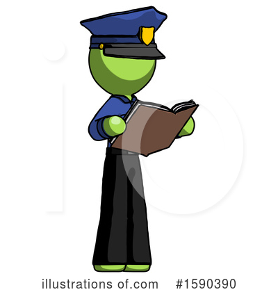Royalty-Free (RF) Green Design Mascot Clipart Illustration by Leo Blanchette - Stock Sample #1590390