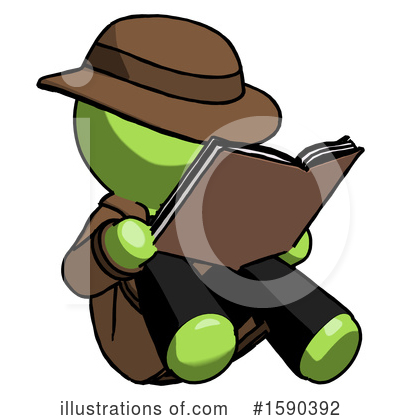 Royalty-Free (RF) Green Design Mascot Clipart Illustration by Leo Blanchette - Stock Sample #1590392