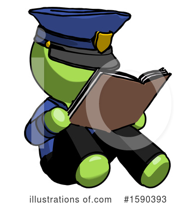 Royalty-Free (RF) Green Design Mascot Clipart Illustration by Leo Blanchette - Stock Sample #1590393