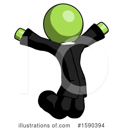 Royalty-Free (RF) Green Design Mascot Clipart Illustration by Leo Blanchette - Stock Sample #1590394