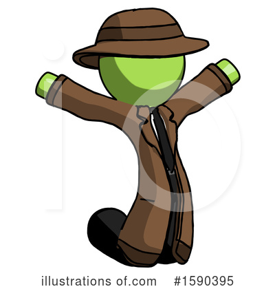 Royalty-Free (RF) Green Design Mascot Clipart Illustration by Leo Blanchette - Stock Sample #1590395