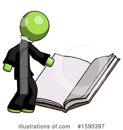 Royalty-Free (RF) Green Design Mascot Clipart Illustration by Leo Blanchette - Stock Sample #1590397