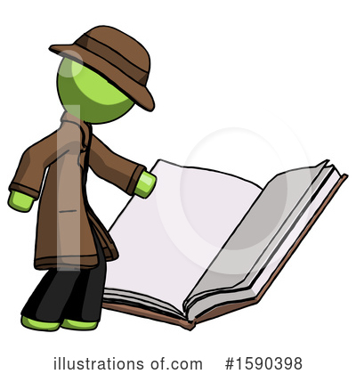 Royalty-Free (RF) Green Design Mascot Clipart Illustration by Leo Blanchette - Stock Sample #1590398
