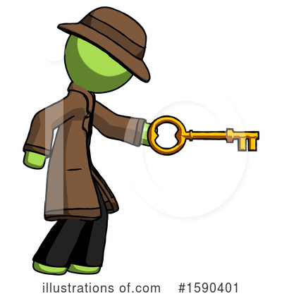 Royalty-Free (RF) Green Design Mascot Clipart Illustration by Leo Blanchette - Stock Sample #1590401
