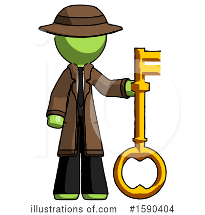 Royalty-Free (RF) Green Design Mascot Clipart Illustration by Leo Blanchette - Stock Sample #1590404