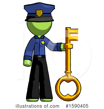 Royalty-Free (RF) Green Design Mascot Clipart Illustration by Leo Blanchette - Stock Sample #1590405