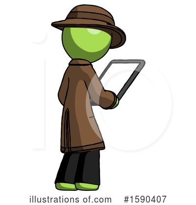 Royalty-Free (RF) Green Design Mascot Clipart Illustration by Leo Blanchette - Stock Sample #1590407
