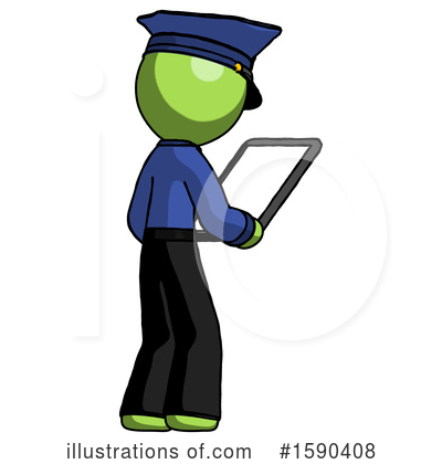 Royalty-Free (RF) Green Design Mascot Clipart Illustration by Leo Blanchette - Stock Sample #1590408