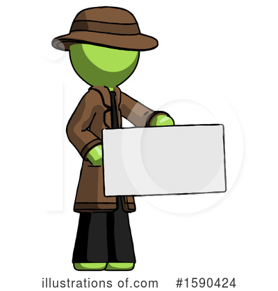 Royalty-Free (RF) Green Design Mascot Clipart Illustration by Leo Blanchette - Stock Sample #1590424