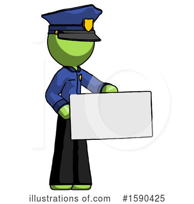 Royalty-Free (RF) Green Design Mascot Clipart Illustration by Leo Blanchette - Stock Sample #1590425
