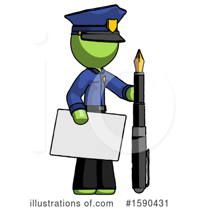 Royalty-Free (RF) Green Design Mascot Clipart Illustration by Leo Blanchette - Stock Sample #1590431