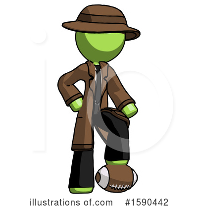 Royalty-Free (RF) Green Design Mascot Clipart Illustration by Leo Blanchette - Stock Sample #1590442