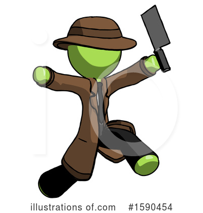 Royalty-Free (RF) Green Design Mascot Clipart Illustration by Leo Blanchette - Stock Sample #1590454
