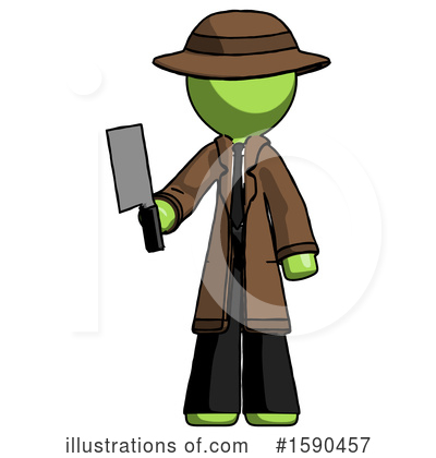 Royalty-Free (RF) Green Design Mascot Clipart Illustration by Leo Blanchette - Stock Sample #1590457