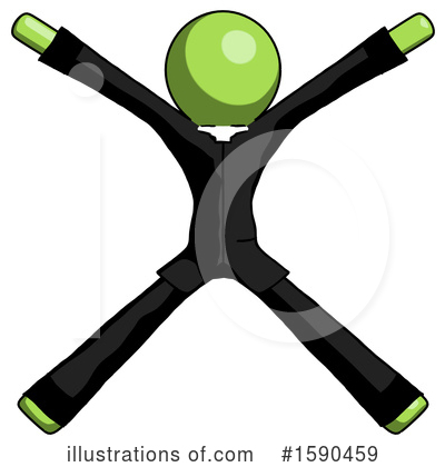 Royalty-Free (RF) Green Design Mascot Clipart Illustration by Leo Blanchette - Stock Sample #1590459