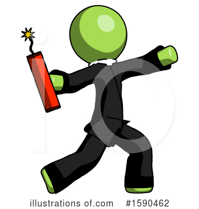 Royalty-Free (RF) Green Design Mascot Clipart Illustration by Leo Blanchette - Stock Sample #1590462