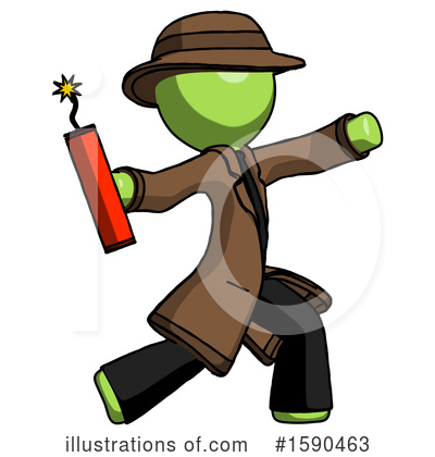 Royalty-Free (RF) Green Design Mascot Clipart Illustration by Leo Blanchette - Stock Sample #1590463