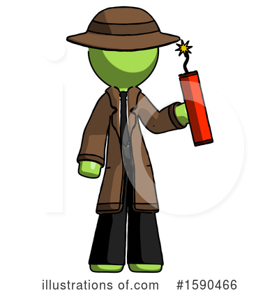 Royalty-Free (RF) Green Design Mascot Clipart Illustration by Leo Blanchette - Stock Sample #1590466