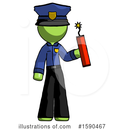 Royalty-Free (RF) Green Design Mascot Clipart Illustration by Leo Blanchette - Stock Sample #1590467