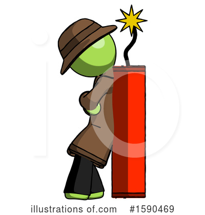 Royalty-Free (RF) Green Design Mascot Clipart Illustration by Leo Blanchette - Stock Sample #1590469
