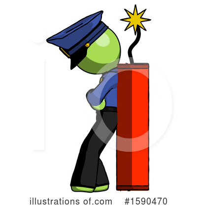 Royalty-Free (RF) Green Design Mascot Clipart Illustration by Leo Blanchette - Stock Sample #1590470