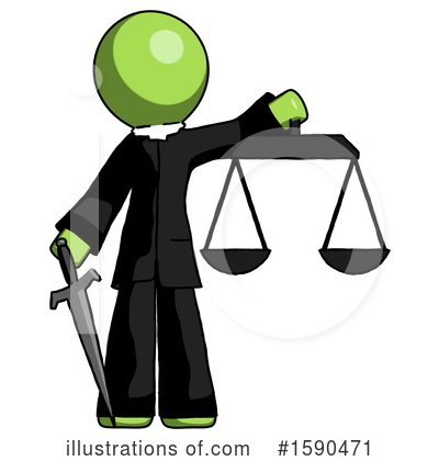 Royalty-Free (RF) Green Design Mascot Clipart Illustration by Leo Blanchette - Stock Sample #1590471