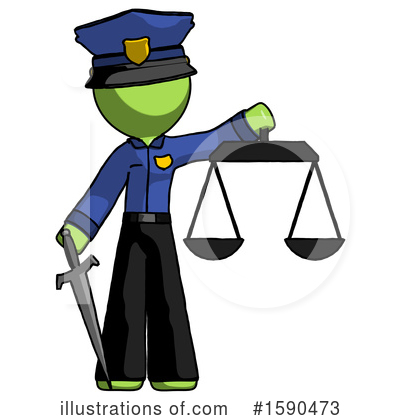 Royalty-Free (RF) Green Design Mascot Clipart Illustration by Leo Blanchette - Stock Sample #1590473