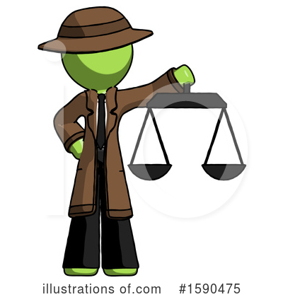 Royalty-Free (RF) Green Design Mascot Clipart Illustration by Leo Blanchette - Stock Sample #1590475