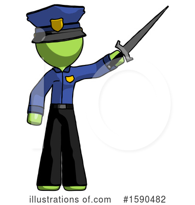 Royalty-Free (RF) Green Design Mascot Clipart Illustration by Leo Blanchette - Stock Sample #1590482