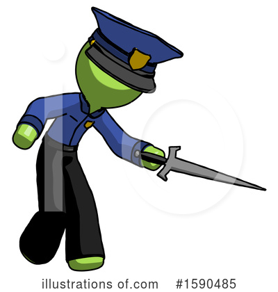 Royalty-Free (RF) Green Design Mascot Clipart Illustration by Leo Blanchette - Stock Sample #1590485
