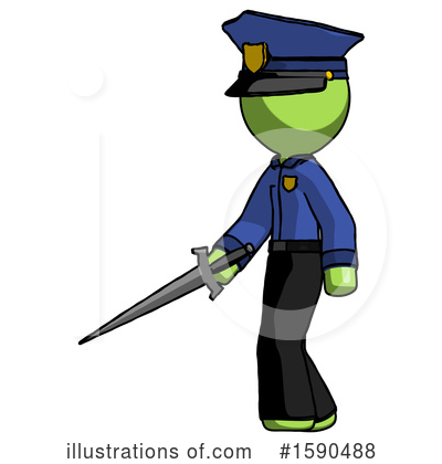 Royalty-Free (RF) Green Design Mascot Clipart Illustration by Leo Blanchette - Stock Sample #1590488