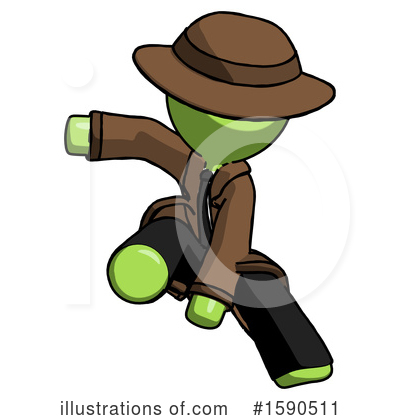 Royalty-Free (RF) Green Design Mascot Clipart Illustration by Leo Blanchette - Stock Sample #1590511