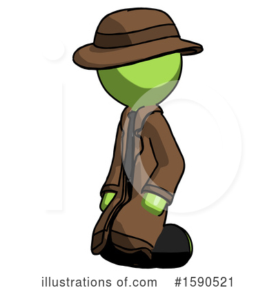 Royalty-Free (RF) Green Design Mascot Clipart Illustration by Leo Blanchette - Stock Sample #1590521