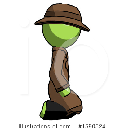 Royalty-Free (RF) Green Design Mascot Clipart Illustration by Leo Blanchette - Stock Sample #1590524