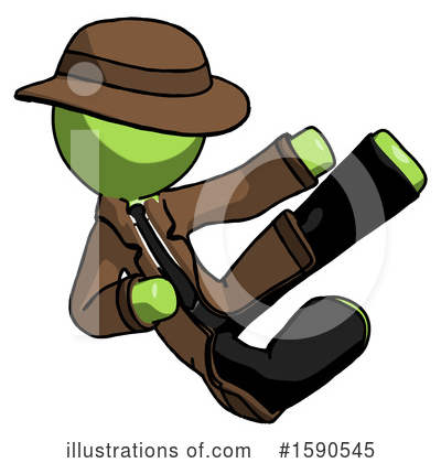 Royalty-Free (RF) Green Design Mascot Clipart Illustration by Leo Blanchette - Stock Sample #1590545