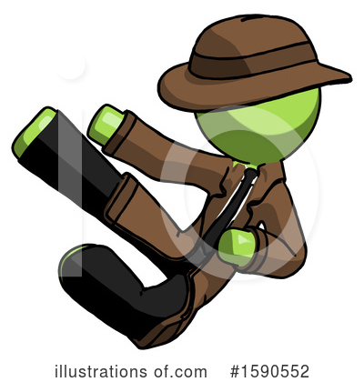 Royalty-Free (RF) Green Design Mascot Clipart Illustration by Leo Blanchette - Stock Sample #1590552