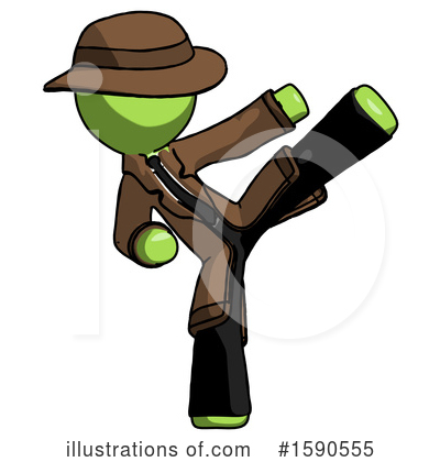 Royalty-Free (RF) Green Design Mascot Clipart Illustration by Leo Blanchette - Stock Sample #1590555