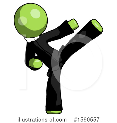 Royalty-Free (RF) Green Design Mascot Clipart Illustration by Leo Blanchette - Stock Sample #1590557