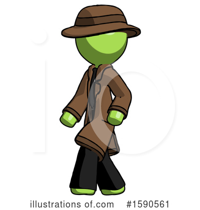 Royalty-Free (RF) Green Design Mascot Clipart Illustration by Leo Blanchette - Stock Sample #1590561
