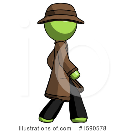Royalty-Free (RF) Green Design Mascot Clipart Illustration by Leo Blanchette - Stock Sample #1590578