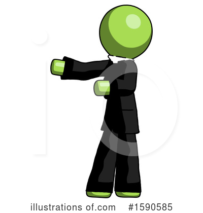Royalty-Free (RF) Green Design Mascot Clipart Illustration by Leo Blanchette - Stock Sample #1590585