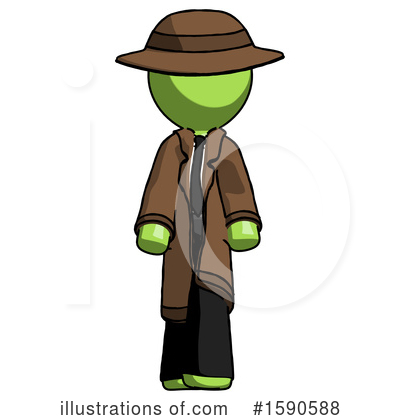 Royalty-Free (RF) Green Design Mascot Clipart Illustration by Leo Blanchette - Stock Sample #1590588