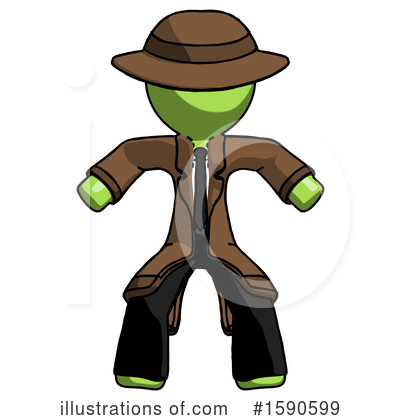 Royalty-Free (RF) Green Design Mascot Clipart Illustration by Leo Blanchette - Stock Sample #1590599