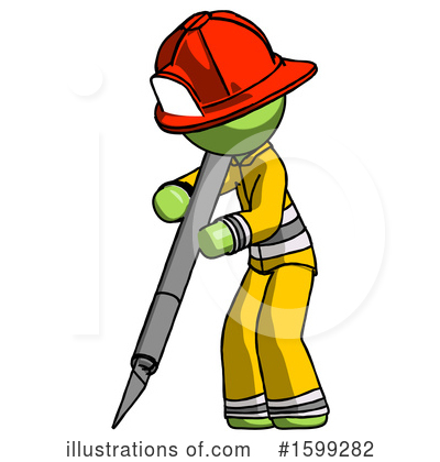 Royalty-Free (RF) Green Design Mascot Clipart Illustration by Leo Blanchette - Stock Sample #1599282