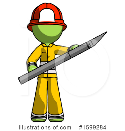 Royalty-Free (RF) Green Design Mascot Clipart Illustration by Leo Blanchette - Stock Sample #1599284